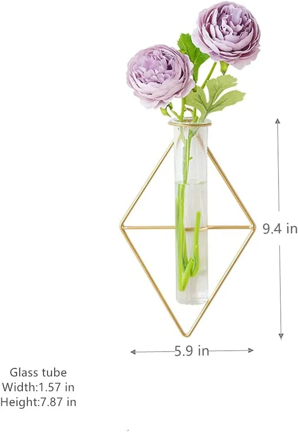 Multicolor_Gold_Wall_Vase_Hanging_Planter_Wall_Mounted_Glass_Tube_Bud_Vase_Decorative_For_Centerpieces_Wedding_Decoration_(Damru_Brick_2_Pcs)____17L_x_17W_x_20H_Centimeters
