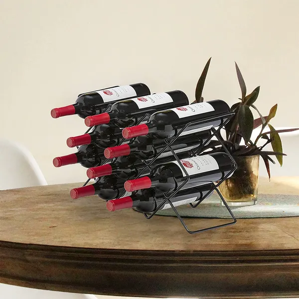 Black_Wine_Rack_For_10_Bottles_Holder_Countertop_Free_Standing_Metal_-_Portable._Modern_&_Minimalistic_Design_Wine_Gifts_And_Accessories_For_Wine_Lovers_For_Syrup____44L_x_15W_x_30H_Centimeters