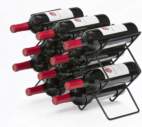 Black_Wine_Rack_For_10_Bottles_Holder_Countertop_Free_Standing_Metal_-_Portable._Modern_&_Minimalistic_Design_Wine_Gifts_And_Accessories_For_Wine_Lovers_For_Syrup____44L_x_15W_x_30H_Centimeters