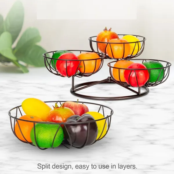 Bronze_Metal_4_Tier_Fruit_Bowl_For_Kitchen_Counter_Top,_Modern_Wire_Fruit_Basket_Storage_Stand,_Vegetable_Bread_Snack_Hold_For_Dining_Table_Rust_Free,_Decorative____45W_x_30H_Centimeters