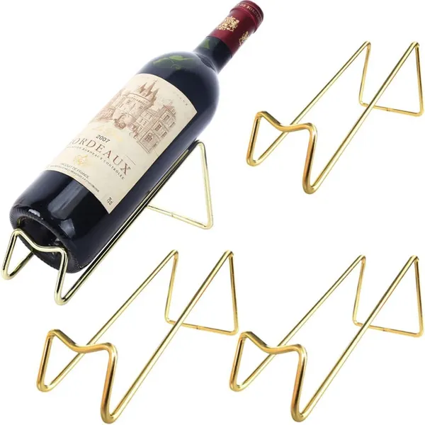 Gold_Metal_Wine_Rack_Freestanding_Countertop_Wine_Bottle_Holder_Geometric_Design_For_Table_Top_Wine_Bottle_Storage_Rack,_Perfect_Wine_Holder_(4_Pcs)____19L_x_7W_x_8H_Centimeters