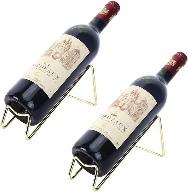 Gold_Metal_Wine_Rack_Freestanding_Countertop_Wine_Bottle_Holder_Geometric_Design_For_Table_Top_Wine_Bottle_Storage_Rack,_Perfect_Wine_Holder_(4_Pcs)____19L_x_7W_x_8H_Centimeters