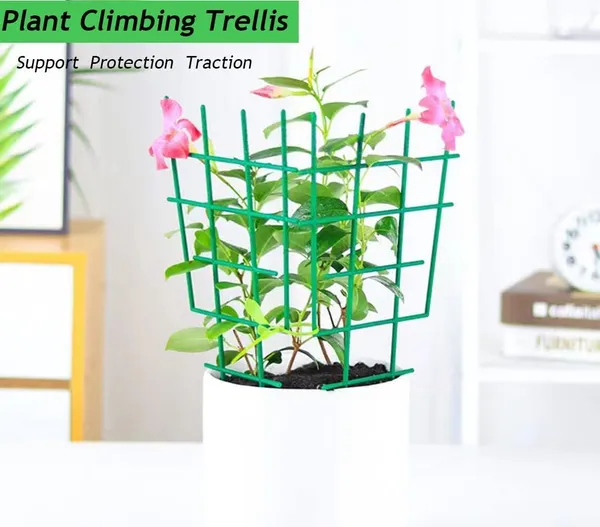 Multicolor_6-Piece_Pack_Trellis_Potted_Plants_Small_Garden_Trellis_Climbing_Plants_Outdoor_Stackable_Plastic_Trellis_Potted_Plants_Indoor_Diy_Climbing_Trellis_12X6.5_Inches_17W_x_31H_Centimeters