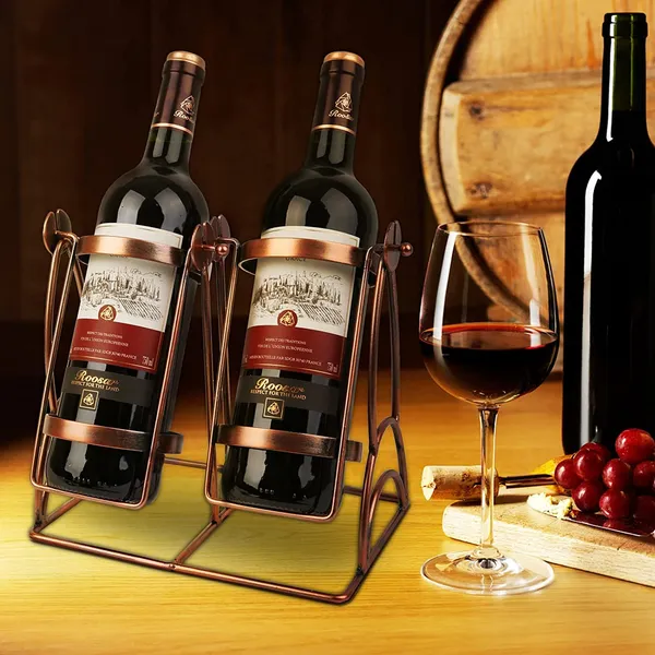 Multicolor_Swing_Wine_Bottle_Holder_Wine_Bottle_Storage_Organize_Holder_For_Kitchen_Home_Decor_Red_Modern_Wine_Storage_Freestanding_Metal_Wine_Rack_(2_Bottle)____20L_x_16W_x_10H_Centimeters