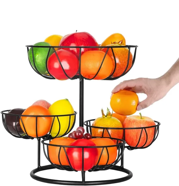 Black_Metal_4_Tier_Fruit_Bowl_For_Kitchen_Counter_Top,_Modern_Wire_Fruit_Basket_Storage_Stand,_Vegetable_Bread_Snack_Hold_For_Dining_Table_Rust_Free,_Decorative____45W_x_30H_Centimeters