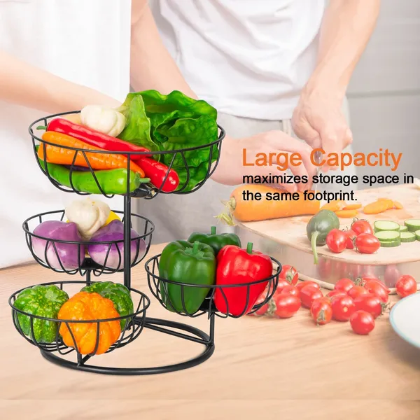 Black_Metal_4_Tier_Fruit_Bowl_For_Kitchen_Counter_Top,_Modern_Wire_Fruit_Basket_Storage_Stand,_Vegetable_Bread_Snack_Hold_For_Dining_Table_Rust_Free,_Decorative____45W_x_30H_Centimeters