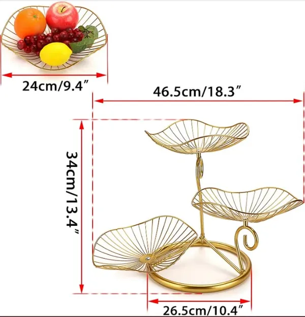 Gold_Adora_3_Tier_Fruit_Basket_Stand_Decorative_Fruit_Bowl_Wrought_Iron_Wire_Stand_Kitchen_Dining_Table_Living_Drawing_Room_Rust_Free_Shiny_Finish_Stable_30L_x_30W_x_40H_Centimeters