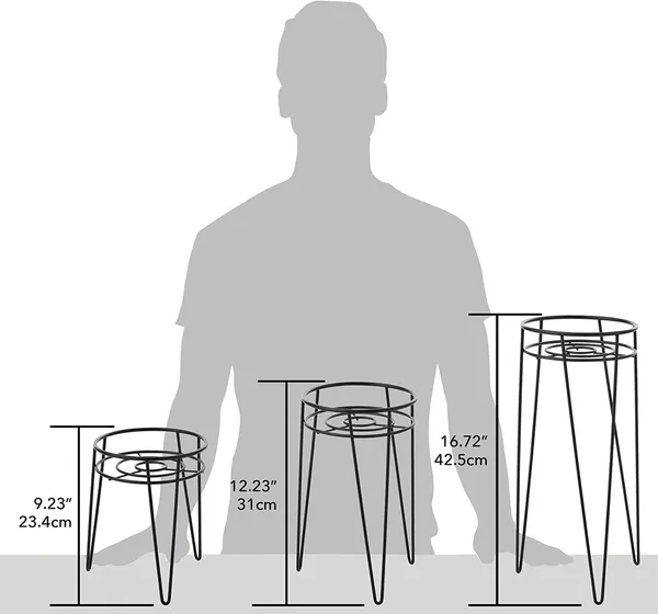 Black_Set_Of_3_Metal_Indoor/Outdoor_Plant_Stands_-_Modern_Plant_Stand_With_Hairpin_Legs_For_Flowers,_Plants,_Greenery,_Succulents,_Pot_Containers,_Concerto_Collection,__7_x_7_x_42_Centimeters