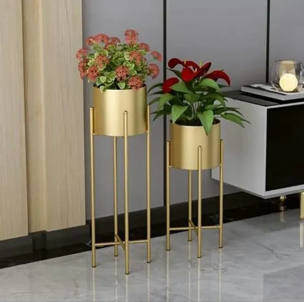 Gold_Set_Of_2_Metal_Plant_Stand_Decorative_Flower_Indoor,_Outdoor_Balcony,_Home_Decor_Decoration_Easy_Wrought__23L_x_23W_x_80H_Centimeters
