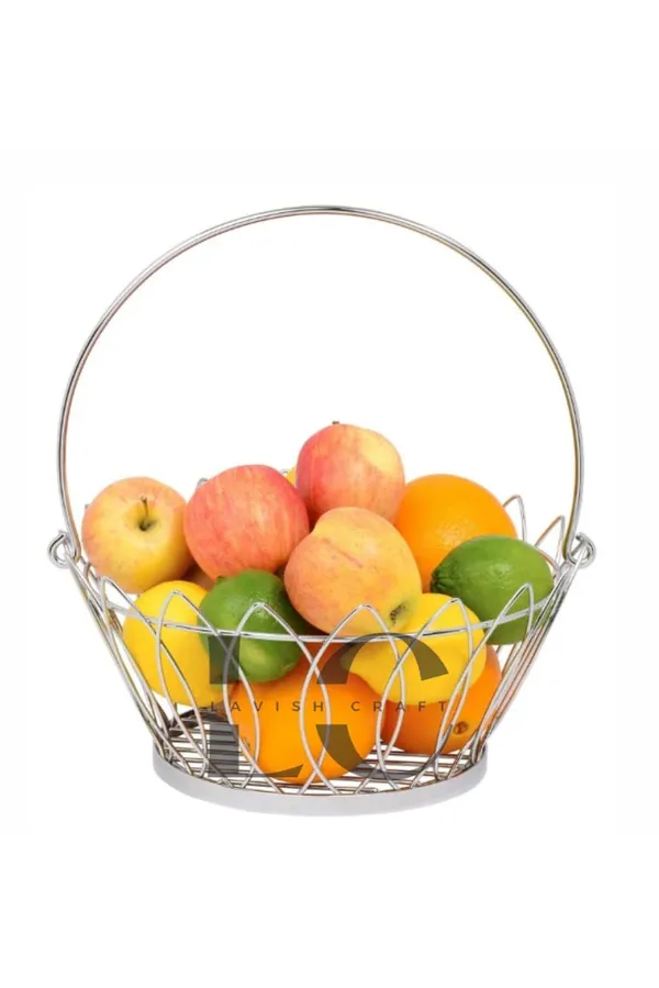 Silver_Fruit_Basket_For_Kitchen_Fruit_Basket_Dining_Table_Fruit_Bowl_Counter_Top_Dining_Table_Living_Drawing_Room_Rust_Free_(M4)_25W_x_30H_Centimeters