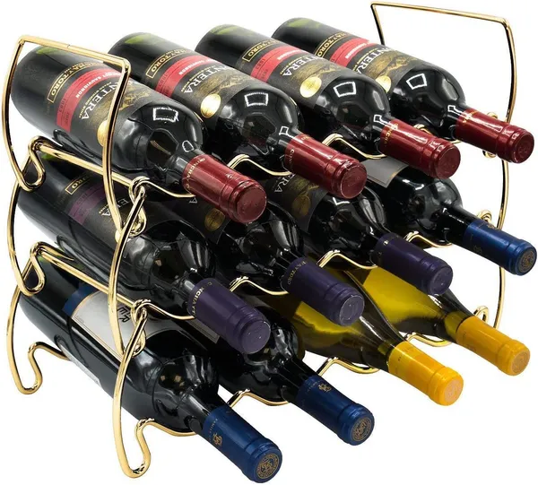 Gold_3-Tier_Stackable_Wine_Rack_-_Classic_Style_Wine_Racks_For_Bottles_-_Perfect_For_Bar,_Wine_Cellar,_Basement,_Cabinet,_Pantry,_Etc_-_Hold_12_Bottles,_Metal____40L_x_16W_x_29H_Centimeters