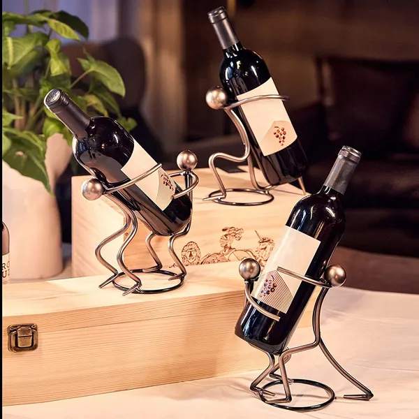 Silver_Single_Tabletop_Wine_Rack__abletop_Metallic_Silver_Freestanding_Countertop_Figurine_Wine_Bottle_Holder,_Unique_Wine_Gifts_And_Accessories_For_Wine_Lovers____17L_x_9W_x_17H_Centimeters