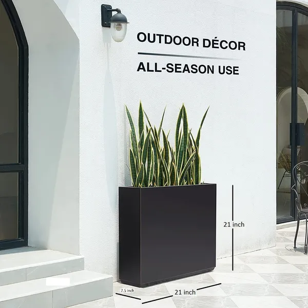 Black_Tall_Metal_Planters_For_Outdoor_Plants_Decorative_Flower_Pot_Holder_Display_For_Balcony_For_Artificial_Galvanized_Iron_21_Inch_Large_Planters_Garden_Patio_19L_x_53.3W_x_53.3H_Centimeters