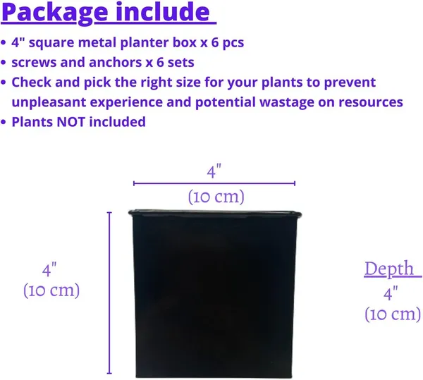 Black_Wall_Planter_6-Pack_4_Inch_Square_Metal_Wall_Planters_For_Indoor_And_Outdoor_Plants,_Small_White_Hanging_Flower_Pots_For_Balcony,_Herb_Garden_Decor,_Patio,_10L_x_10W_x_10H_Centimeters