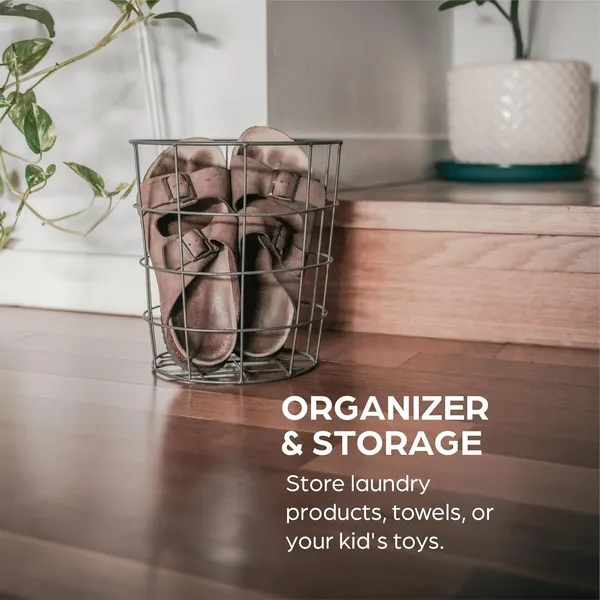 Black_Round_Metal_Laundry_Basket__Wire_Hamper_,Indoor_And_Outdoor_Storage_Bin_-_Living_Room_Organization_-_Rustic_Farmhouse_Decor_-_Black_Utility_40L_x_40W_x_50H_Centimeters