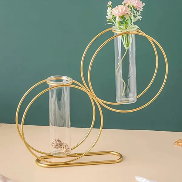 Round_Gold_Geometric_Metal_Frame_Clear_Glass_Decoration_And_Centerpiece_For_Home,_Office,_Modern_Vases_For_Flowers_Decorative_Art_Table_Vase_(Round)____9L_x_9W_x_16H_Centimeters