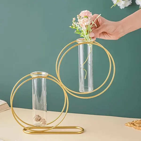 Round_Gold_Geometric_Metal_Frame_Clear_Glass_Decoration_And_Centerpiece_For_Home,_Office,_Modern_Vases_For_Flowers_Decorative_Art_Table_Vase_(Round)____9L_x_9W_x_16H_Centimeters
