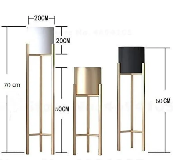 Gold_Elegent_Modern_Style_Planter_Stand_Set_Of_3_With_Pot_Rustproof_Iron_Metal_Excellent_Finish_For_Indoor_And_Outdoor_Planter_Suitable_For_Living_Room/Drawing_Room/Garden__25_x_25_x_70_Centimeters