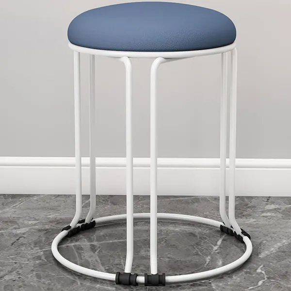 Set_of_2_White_&_Blue_Stackable_Ottoman_Stools_With_Cushion_Top_|_Space_Saving_&_Comfortable_Home_Furniture_|_35L_x_35W_x_46H_Cm