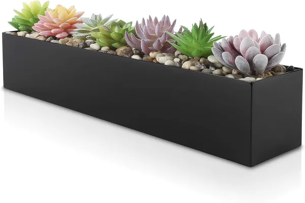 Black_Modern_Narrow_Planter_Box_|_16"_Metal_Perfect_As_A_Succulent_Planter_For_Table_Or_Window_Sill_Planters_Indoor_|_Rectangular_Stainless_Steel_Long_Planter____40L_x_8W_x_9H_Centimeters