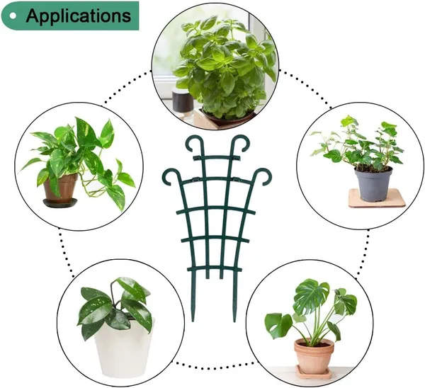 Multicolor_12_Pack_Trellis_For_Potted_Plants,_Garden_Trellis_For_Climbing_Plants_Plastic_Mini_Climbing_Plant_Trellis_Flower_Pots_Support_Stackable_Trellis_For_Climbing_Plants_15W_x_25H_Centimeters