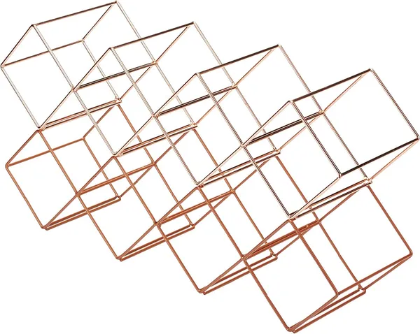 Bronze_Wine_Bottle_Holder_Kitchen_Craft_Barcraft_Stackable_Free_Standing_Metal_Copper_Wine_Rack,_58_X_14.5_Cm,_7_Bottle_Capacity____58L_x_14W_x_14H_Centimeters