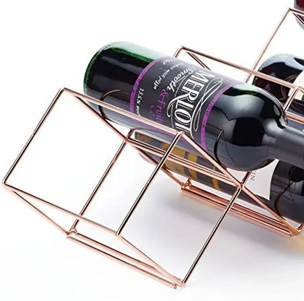 Bronze_Wine_Bottle_Holder_Kitchen_Craft_Barcraft_Stackable_Free_Standing_Metal_Copper_Wine_Rack,_58_X_14.5_Cm,_7_Bottle_Capacity____58L_x_14W_x_14H_Centimeters