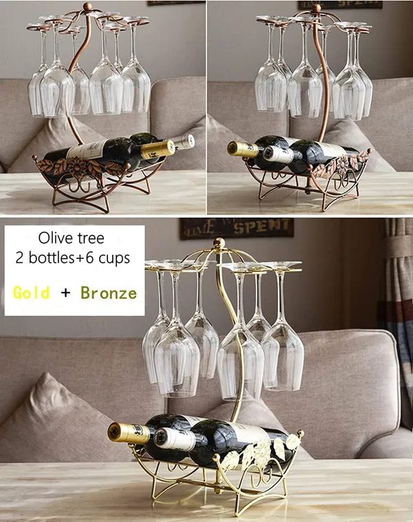Gold_Wine_Glass_Holder_-_Wine_Rack_Table_Top_Goblet_Holder_-_Storage_Rack_For_Bar_Kitchen_Easy_Access_And_Storage_Wine_Glass_Gold_(6+2)____32L_x_12W_x_35H_Centimeters