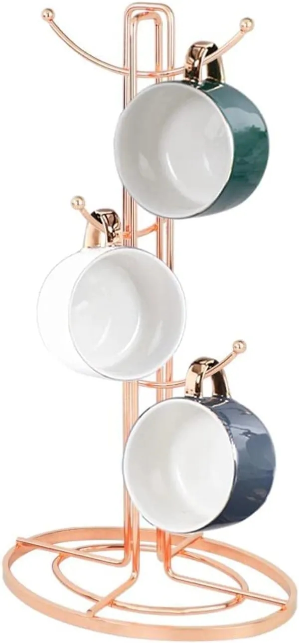 Gold_Set_Of_6_Cup_Mug_Tree_Stand_And_Linear_Kitchen_Roll/Paper_Towels_Holder_Stainless_Steel_-_Coffee_Tea_Cups_Mugs_Draining_Rack|Kitchen_Storage_Accessories____454_g