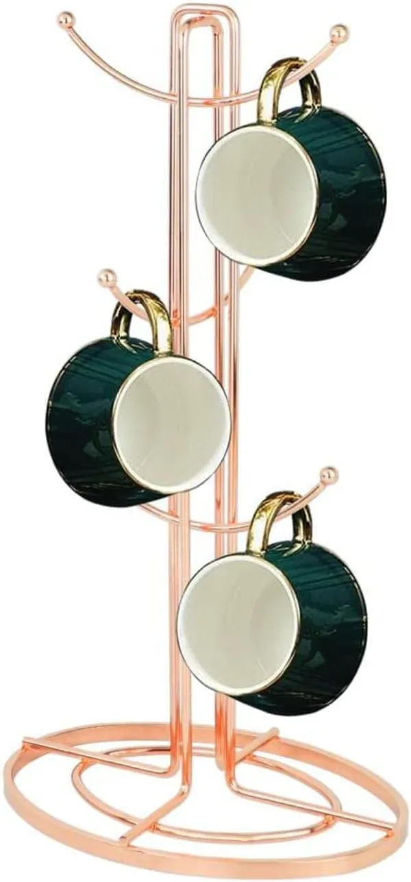 Gold_Set_Of_6_Cup_Mug_Tree_Stand_And_Linear_Kitchen_Roll/Paper_Towels_Holder_Stainless_Steel_-_Coffee_Tea_Cups_Mugs_Draining_Rack|Kitchen_Storage_Accessories____454_g