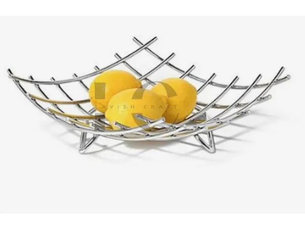 Silver_Fruit_Basket_Decorative_Fruit_Bowl_Wrought_Iron_Wire_Table,_Living_Drawing_Room_Rust_Free_Shiny_Finish_Stable_Frame,_Easy_Assemble_Silver_(Model_-4)____25W_x_25H_Centimeters