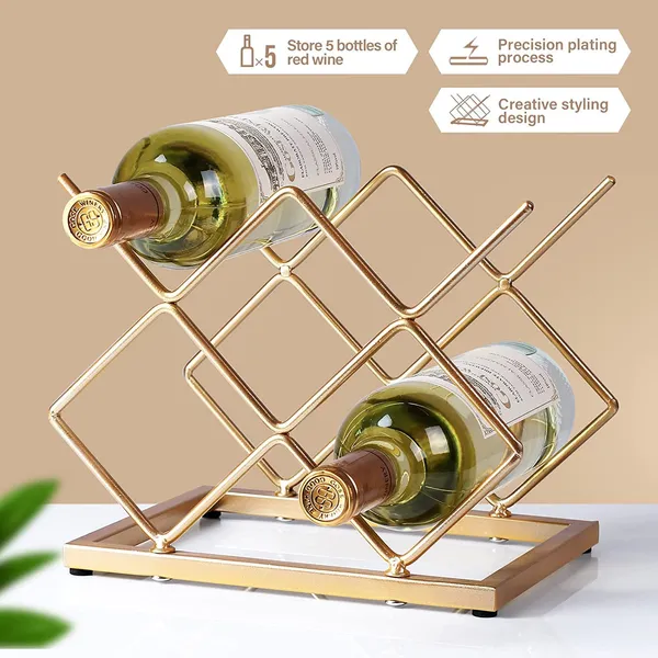 Multicolor_Wine_Bottle_Holder_Tabletop_Wine_Rack_Countertop_Wine_5_Bottle_Holder_For_Kitchen_Home_Decor_Red_Modern_Wine_Storage_Freestanding_Metal_Wine_Rack____25L_x_18W_x_25H_Centimeters