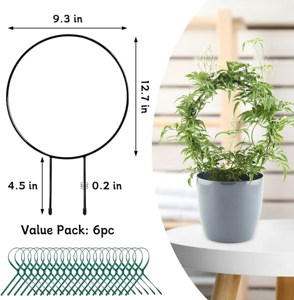 Black_Metal_Plant_Trellis_Climbing_Plants_Iron_Vine_Stem_Support_Wire_Plants_Climbing_Holder_Rack_Potted_Plants_Flowers_Indoor_Garden_Decor_(6_Circles)__25.4_x_1.3_x_33_Centimeters_500_g
