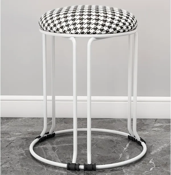 White_Stackable_Ottoman_Stools_With_Cushion_Top_|_Space_Saving_&_Comfortable_Home_Furniture_|_35L_x_35W_x_46H_Cm