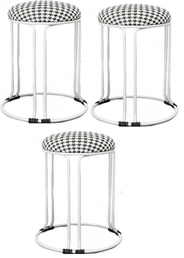White_Stackable_Ottoman_Stools_With_Cushion_Top_|_Space_Saving_&_Comfortable_Home_Furniture_|_35L_x_35W_x_46H_Cm
