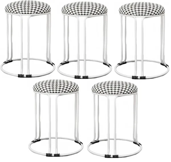 White_Stackable_Ottoman_Stools_With_Cushion_Top_|_Space_Saving_&_Comfortable_Home_Furniture_|_35L_x_35W_x_46H_Cm