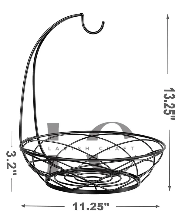 Black_Fruit_Basket_For_Kitchen_Fruit_Basket_For_Dining_Table_Fruit_Bowl_Counter_Top_Dining_Table,_Living_Drawing_Room_Rust_Free_Black_(M1)__25_x_25_x_30_Centimeters