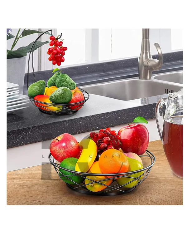 Black_Fruit_Basket_For_Kitchen_Fruit_Basket_For_Dining_Table_Fruit_Bowl_Counter_Top_Dining_Table,_Living_Drawing_Room_Rust_Free_Black_(M1)__25_x_25_x_30_Centimeters