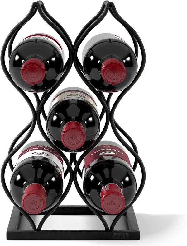Black_Tabletop_Wine_Rack_Imperial_Freestanding_Countertop_Wine_Rack_And_Wine_Bottle_Storage_Perfect_Wine_Gifts_And_Accessories_(5_Bottle)_19L_x_19W_x_33H_Centimeters