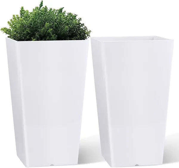 White_Tall_Planters_For_Outdoor_Plants_Set_Of_2,Outdoor_Planters_For_Front_Porch_Balcony,21_Inch_Large_Planters_For_Outdoor_Indoor_Garden_Patio____25L_x_25W_x_50H_Centimeters