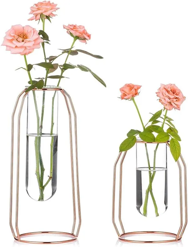 Rose_Gold_2_Pcs_Flower_Vases_With_Iron_Art_Frame_Geometric_Plant_Pot,_Centerpiece_Plant_Vase,_Plants_Tabletop_Display_Holder_For_Wedding_Indoor_TableLiving_Room_Decor_10L_x_10W_x_23H_Centimeters
