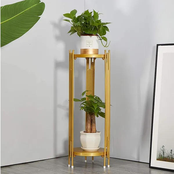 Gold_Planters_For_Indoor_Planters_Indoor_Plant_Stands_With_Pots_(Tray_Stand)_25_x_25_x_30_Centimeters