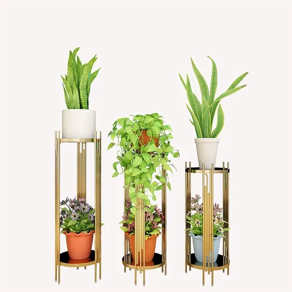 Gold_Planters_For_Indoor_Planters_Indoor_Plant_Stands_With_Pots_(Tray_Stand)_25_x_25_x_30_Centimeters