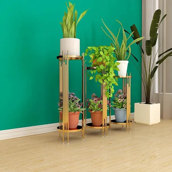 Gold_Planters_For_Indoor_Planters_Indoor_Plant_Stands_With_Pots_(Tray_Stand)_25_x_25_x_30_Centimeters