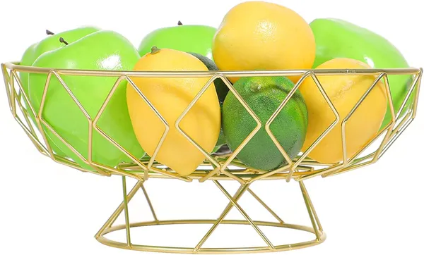Gold_Metal_Fruit_Bowl_For_Kitchen_Counter,_Modern_Wire_Fruit_Basket_Storage_Stand,_Countertop_Vegetable_Bread_Snack_Hold_For_Dining_Table___28W_x_12H_Centimeters