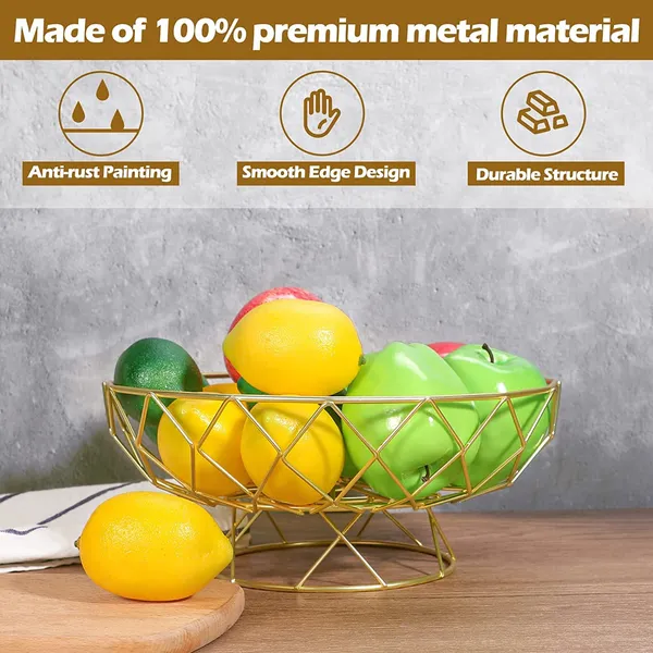 Gold_Metal_Fruit_Bowl_For_Kitchen_Counter,_Modern_Wire_Fruit_Basket_Storage_Stand,_Countertop_Vegetable_Bread_Snack_Hold_For_Dining_Table___28W_x_12H_Centimeters