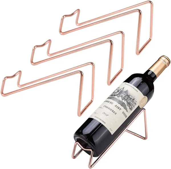 Rose_Gold_Metal_Wine_Rack_Freestanding_Tabletop_Wine_Bottle_Holder_Geometric_Design_For_Table_Top_Wine_Bottle_Storage_Rack,_Perfect_Wine_Holder_(4_Pcs)____19L_x_7W_x_8H_Centimeters