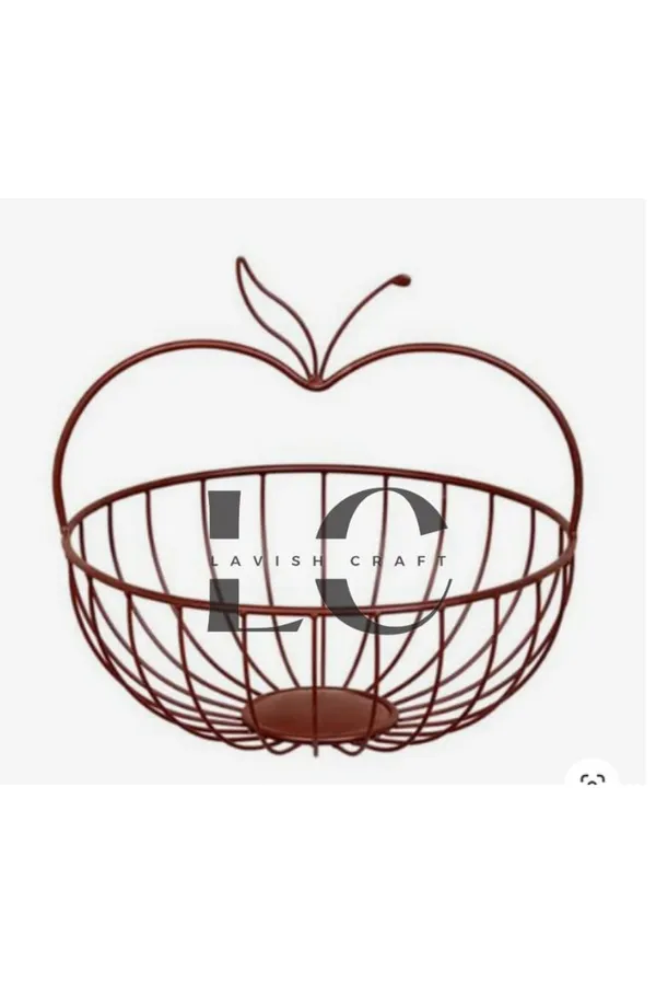 Brown_Fruit_Basket_For_Kitchen_Fruit_Basket_For_Dining_Table_Fruit_Bowl_Counter_Top_Dining_Table,_Living_Drawing_Room_Rust_Free_(M2)__25_x_25_x_30_Centimeters