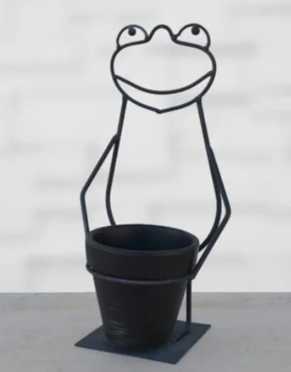 Black_Plant_Stand_With_Metal_Pot_Indoor_Plants,_Christmas_Plants,_Porch,_Tabletop,_Living_Room_(Frog)_20_x_20_x_10_Centimeters