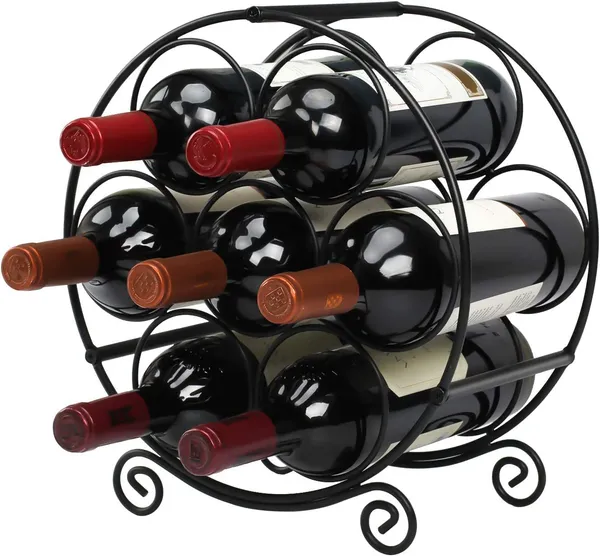Black_Countertop_Wine_Rack_Bottle_Wine_Holder_For_Red_White_Wine_Storage_Freestanding_Metal_Wine_Rack_Small_Tabletop_Wine_Rack_Modern_Wine_Bottle_Holder_(M10)____10L_x_25W_x_25H_Centimeters